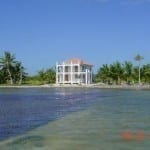 View of beach house from the sea